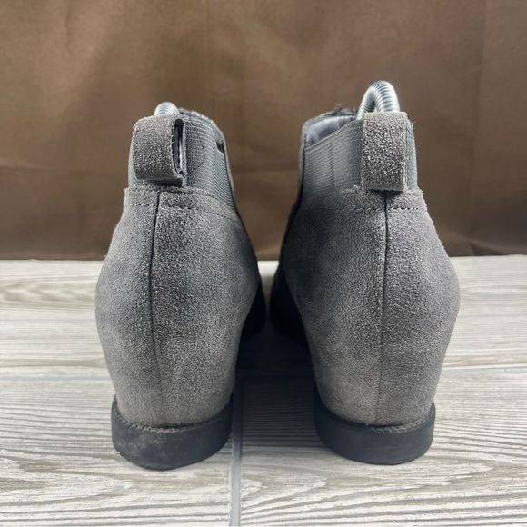 Naturalizer Darena Grey Leather Upper Hidden Wedge Slip-On Wedge Shoe Womens 9.5 - Picture 5 of 9